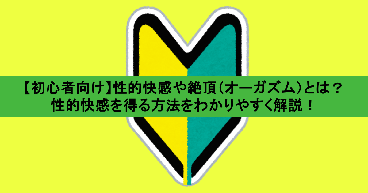 【初心者向け】性的快感や絶頂(オーガズム)とは?性的快感を得る方法をわかりやすく解説!